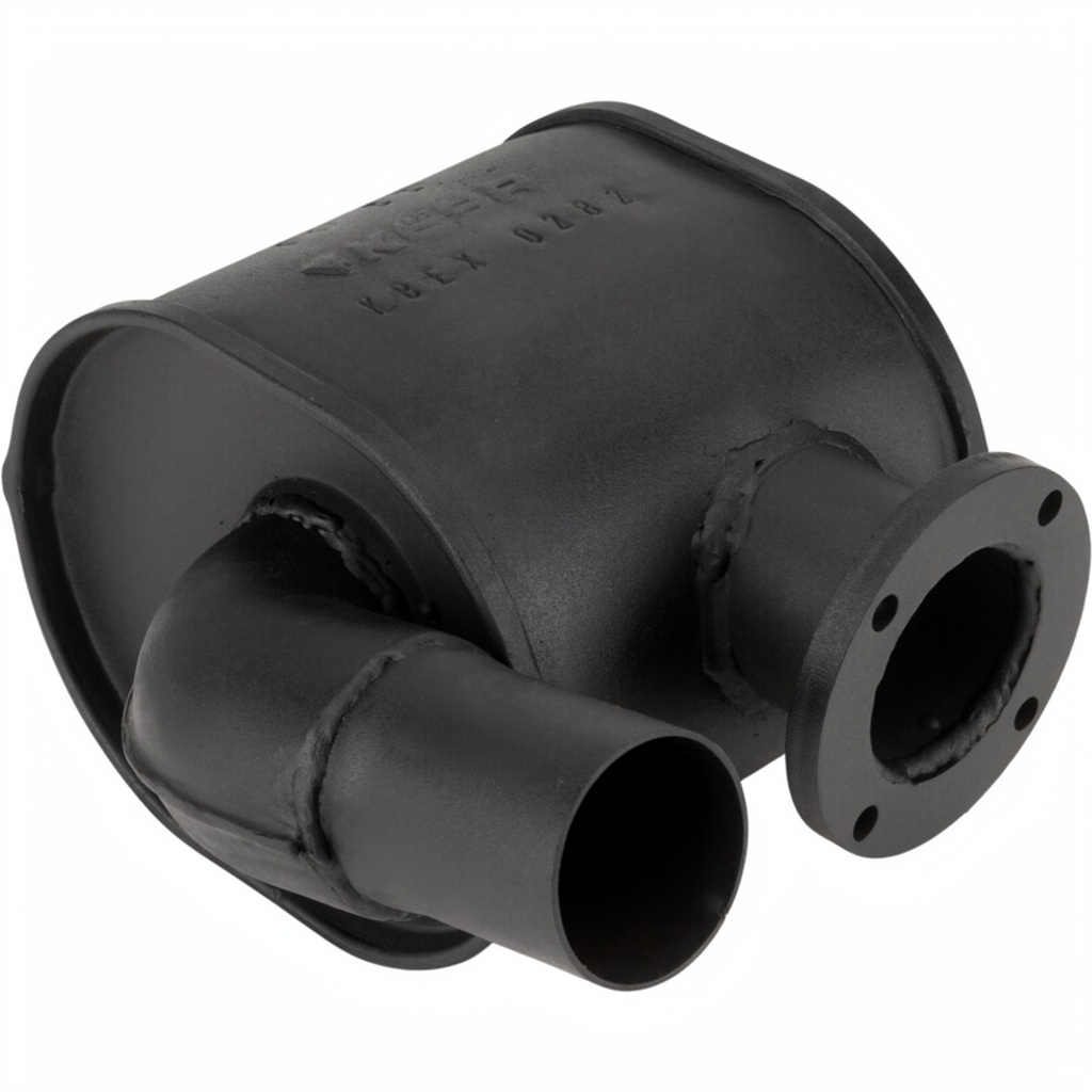 GRANIT machinery exhaust silencer, black with flange, for Case IH JX55/JX85 and New Holland TD75D/TL90 tractors