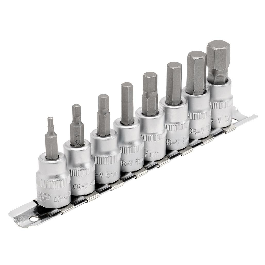 Draper Expert 3/8" Drive Hex Bit Socket Set | 8-Piece, H3 to H12