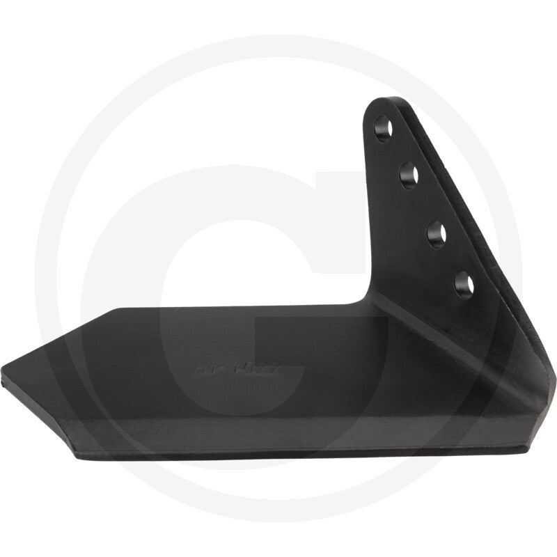 Granit Mulch Mix Wing Share tillage part, black metal wing blade with mounting flange and four holes.