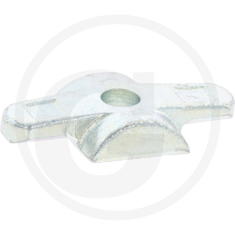 Granit tine holder for rotary tedder, metal silver finish