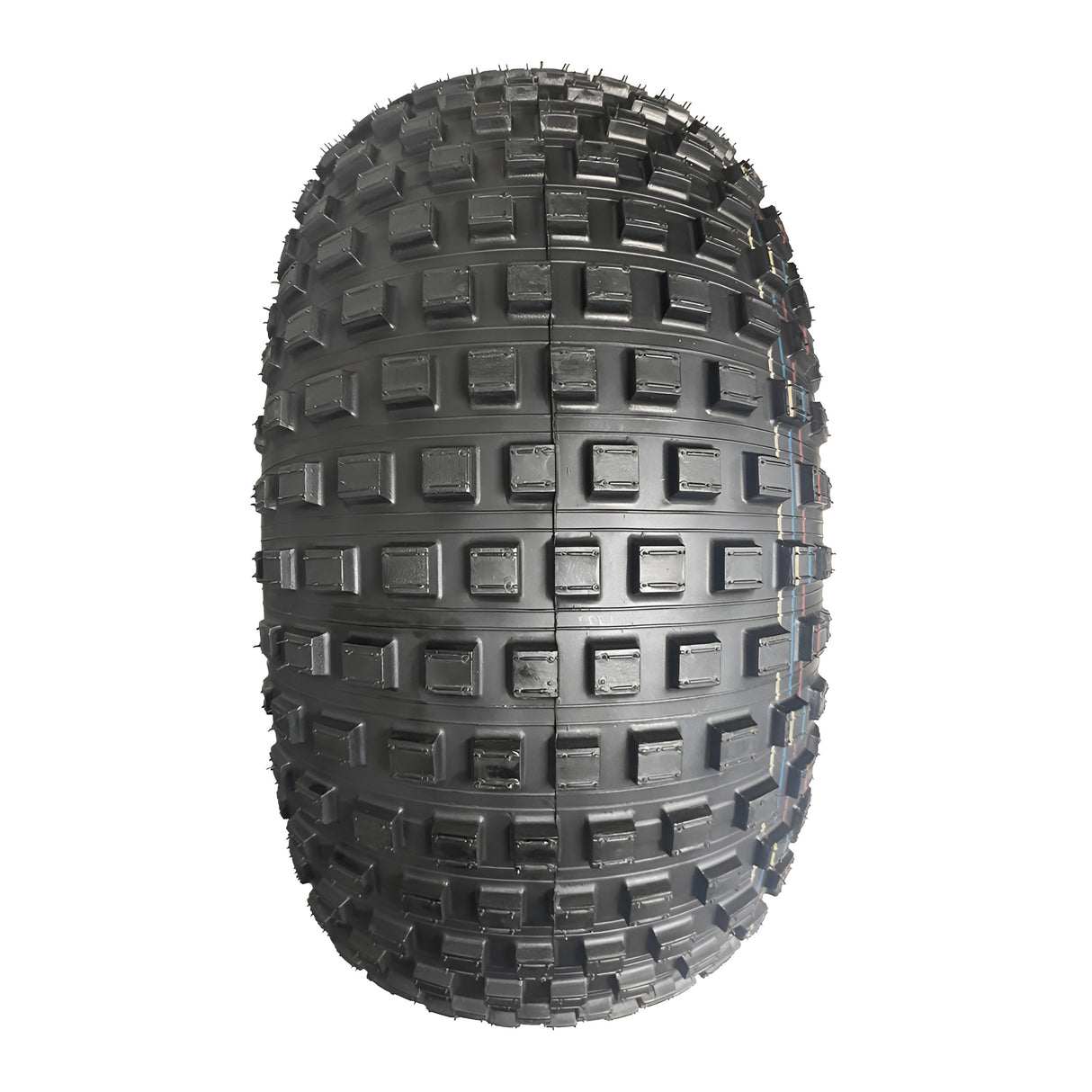 GWAZA ATV wheel and tyre 22x11x8, black rubber with square-block tread (3 tires)