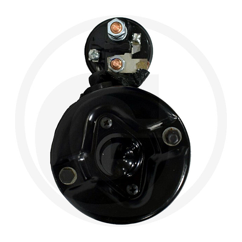 Gear Reduction Starter motor by Prestolite, 12V, 3.2kW, black rugged metal housing for industrial starters