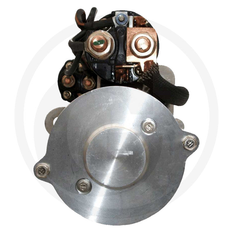 Gear Reduction Starter Motor, 24V, 7.5kW, with silver aluminum housing and copper terminal block