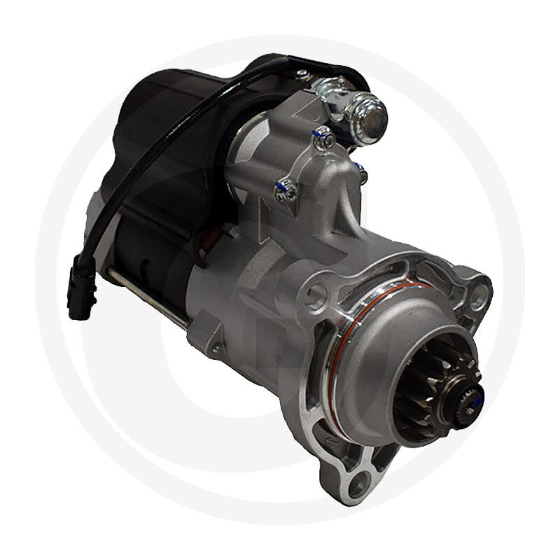 Prestolite gear reduction starter motor, 24V, 7.5kW, silver body with black cover.