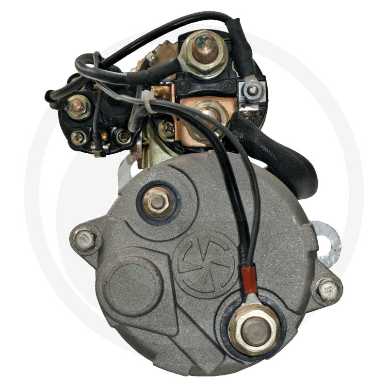 Gear Reduction Starter, Prestolite, 24V 7.5kW machinery starter motor with gray gear housing