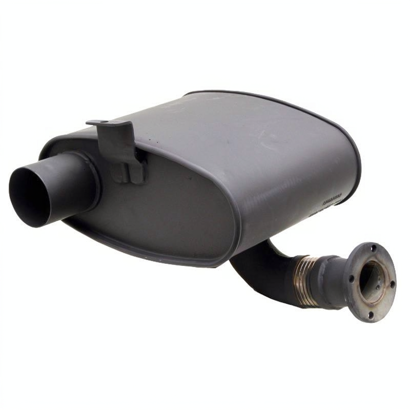 GRANIT machinery exhaust silencer, dark gray metal, for Case IH MXM120/MXM130 and New Holland TM120/TM130