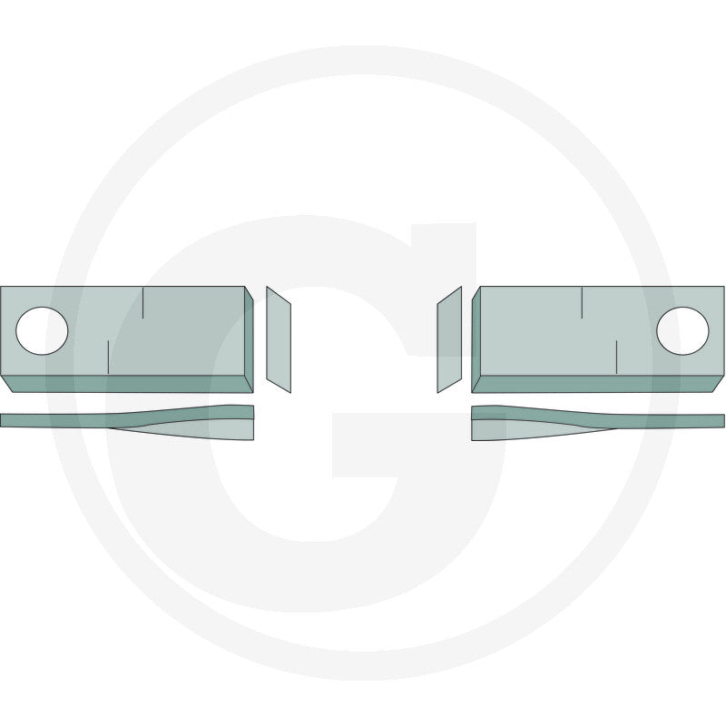 Mower blade left Fella by GRANIT, lawn mower blades pack of 25