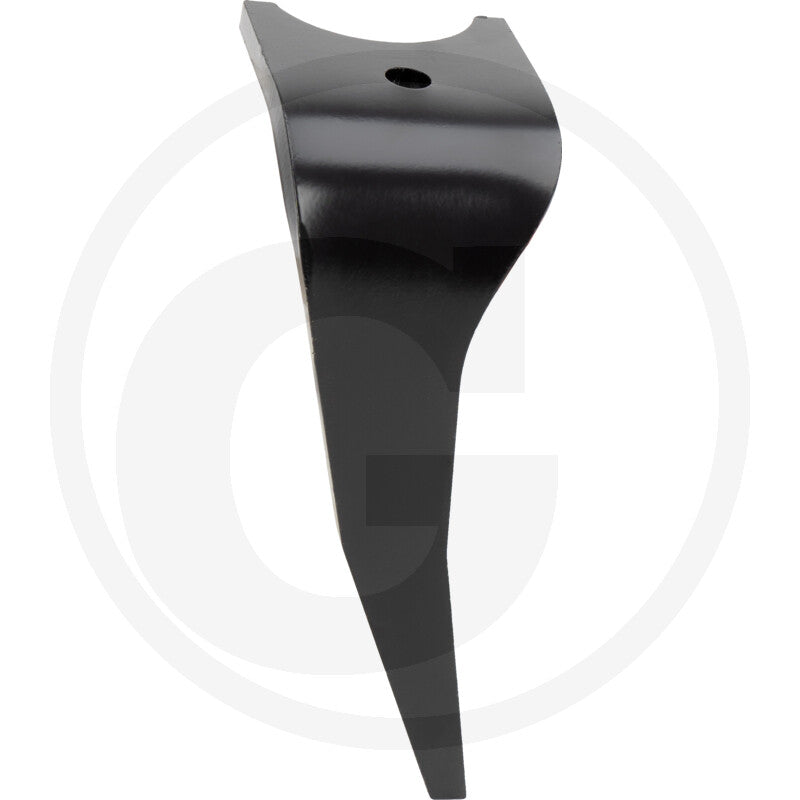 Granit rotary harrow tine, black metal with top mounting hole.