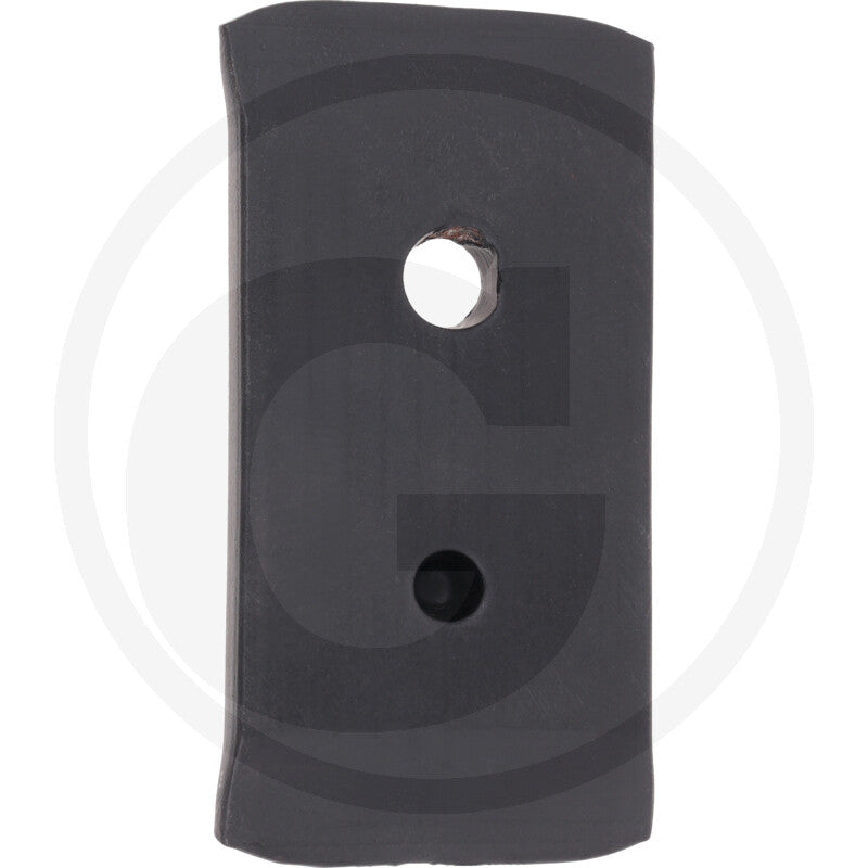 GRANIT landside protection part for tillage equipment, dark gray plastic with two mounting holes