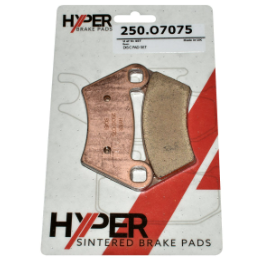 Brake pads set (2) for Polaris UTV/ATV; Hyper sintered copper-colored pads in retail packaging