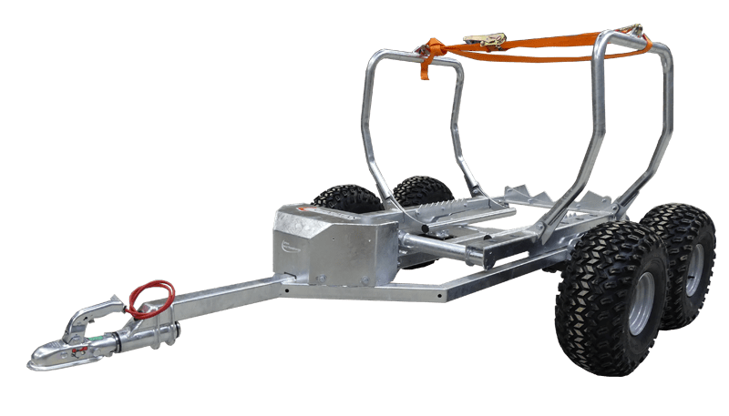 Chapman BT500 ATV Bale Transporter trailer with twin axle and electric winch.