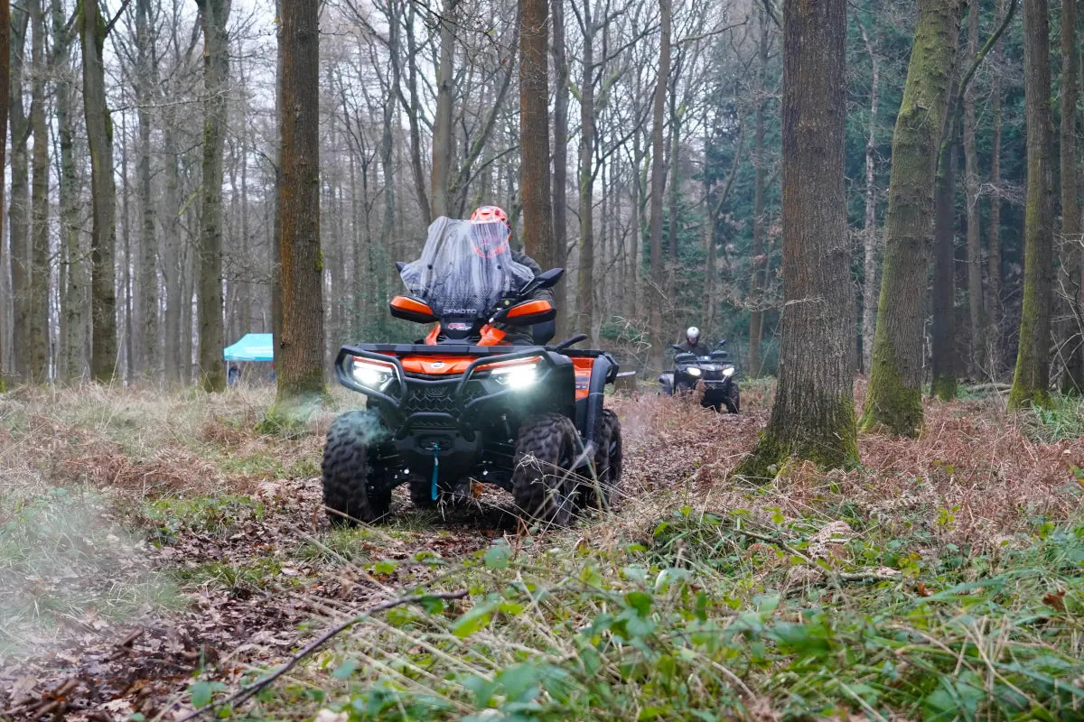 CFMOTO CForce 850 Touring lava orange ATV with winch, two-up seating, 800cc V-twin