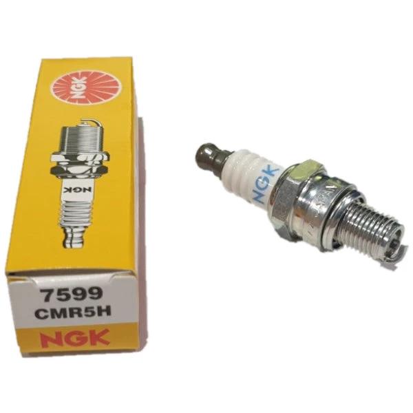 NGK CMR5H spark plug with yellow NGK box, 10mm resistor plug