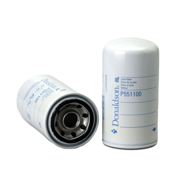 2-pack Donaldson P551100 engine oil filter, white; OEM replacement for CNH/Case IH/New Holland tractors