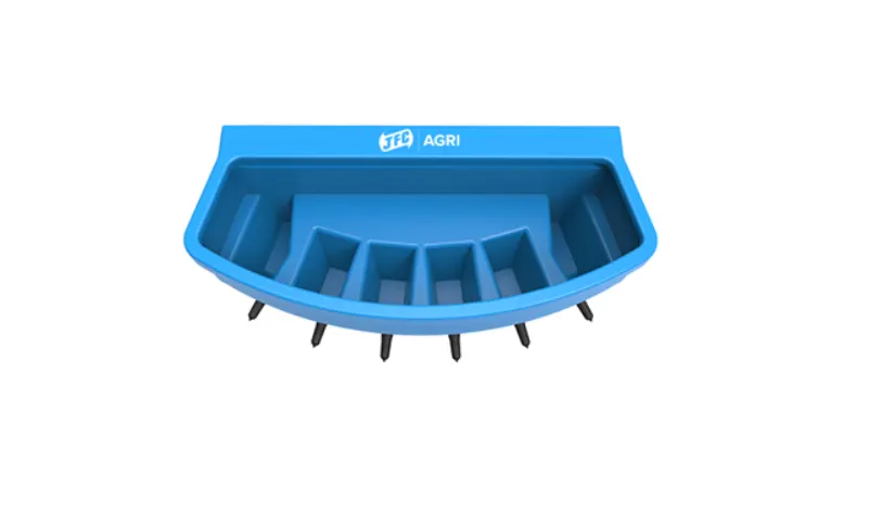 6-teat compartment calf feeder in blue by JFC Agri EazyFlow Teat for livestock feeders