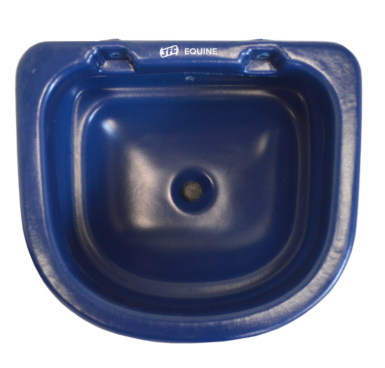 JFC Agri blue wall-mounted horse feed bowl for haybells EQ1-1