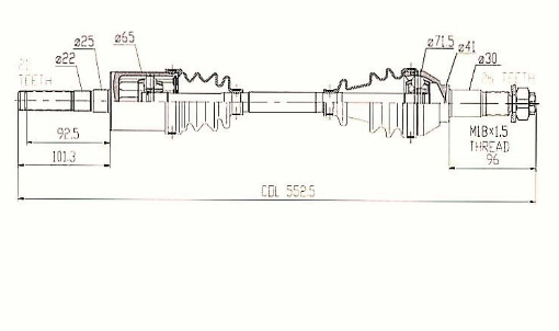 Rear Polaris Ranger CV drive shaft, complete for 570/900/1000 Diesel (2013–2018) – ATV City