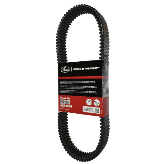 Gates REDLINE CVT drive belt 42R4266 for Kawasaki Mule Pro FX/FXT/Pro DX Diesel, black belt with red label