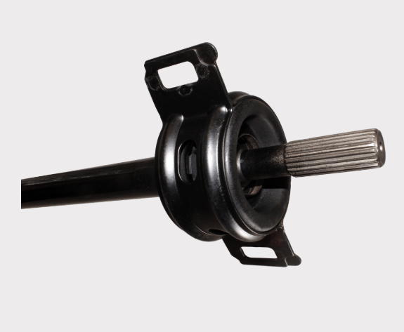 Mid Prop Shaft by ATV City for Polaris Ranger XP 1000/XP 1000 Crew (2018–2024), black metal shaft with splined end