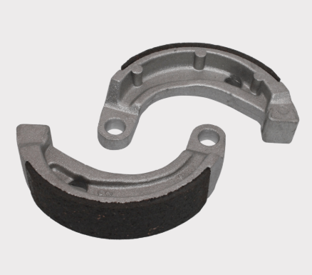 Brake shoe set MBS2338 for Yamaha Raptor, two metallic shoes with dark friction lining