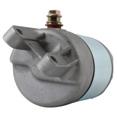 Starter motor for Honda TRX350D Fourtrax by DGT Agri, grey body with blue end housing