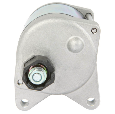 Starter motor for Honda TRX250TE/TRX250TM Fourtrax Recon, silver metal housing with mounting flange