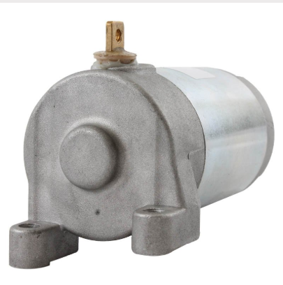 Starter motor for Yamaha Raptor 250 / XT250 with silver metal body and mounting lugs