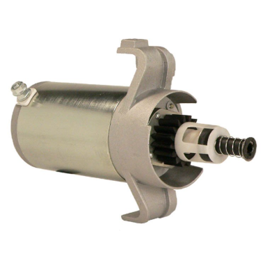 Starter motor for Briggs & Stratton 16-tooth, silver metal body for lawn & grounds equipment