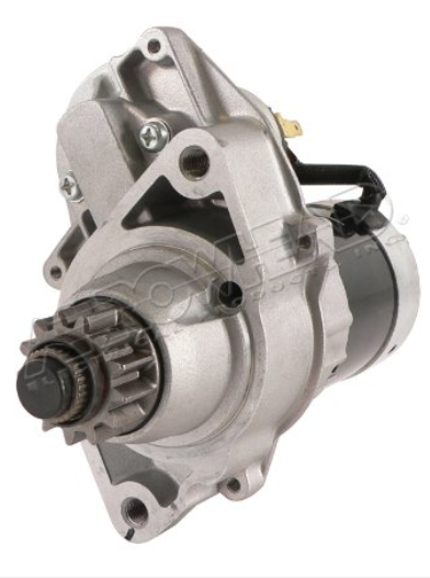 Starter motor for Polaris Diesel ATV, 12V CCW, 13-tooth gear, silver finish