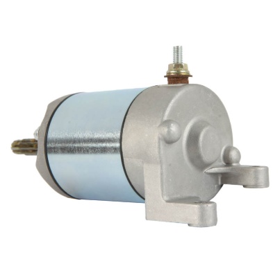 Starter motor for Honda TRX400EX Fourtrax Sportrax ATV by DGT Agri, blue body with silver end caps (1999–2004).