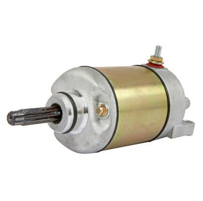 Starter motor for Honda TRX400EX Sportrax/TRX400X ATV by DGT Agri, gold housing and splined shaft