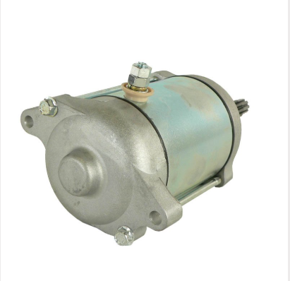 DGT Agri starter motor for Suzuki DR650SE / Arctic Cat 454/500 Bearcat / MF 500, metallic silver–turquoise body.