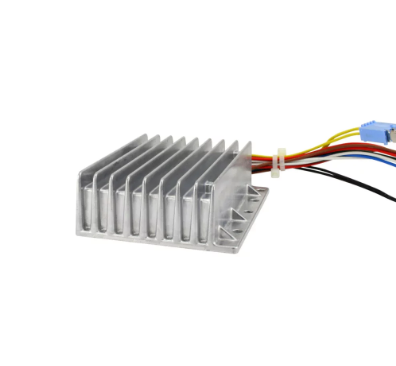 Improved Surepower ECM kit module by DGT Agri with aluminum finned heatsink and blue connector wiring harness