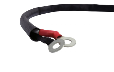 REVOLT voltage regulator harness by DGT Agri with red insulated terminal and dual ring terminals
