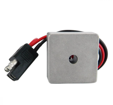 Regulator/rectifier module with silver housing for Arctic Cat snowmobiles (Cheetah, El Tigre, Panthera, Lynx) 1972–1984