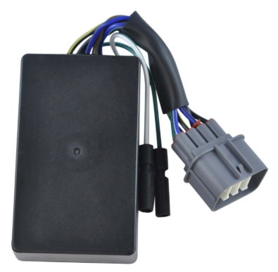 Performance CDI module for Honda Rancher ATV by DGT Agri; black box with wiring harness and gray multi-pin connector.
