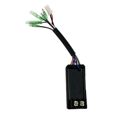 Performance CDI module for Polaris Predator 50 / Scrambler 50 ATV by DGT Agri, black unit with wiring harness