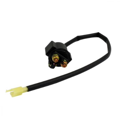 Starter relay solenoid with wiring harness and yellow plug connector for Yamaha YFM90 ATV