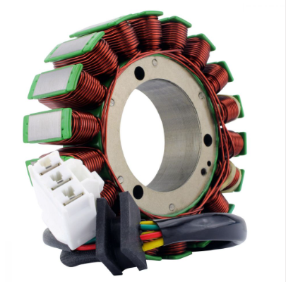 Generator stator for Suzuki DL1000 V-Strom 2014–2019, copper windings with green accents, DGT Agri replaces 32101-31J00