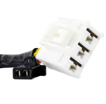 Generator stator connector for Suzuki DL1000 V-Strom (2014–2019), white plastic plug with black wiring