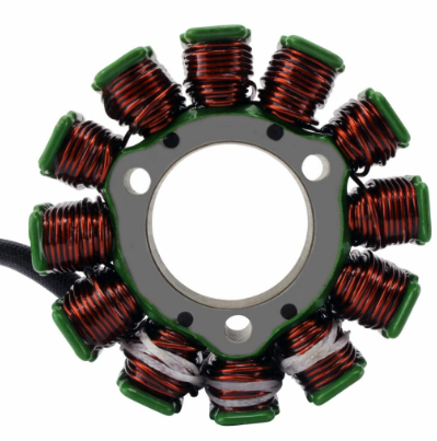 80W High-Output Stator for KTM/Husqvarna motorcycles with copper windings and green end caps