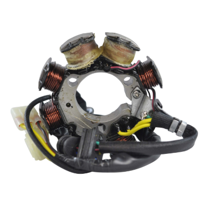 Generator stator for Honda TRX250 Recon/TRX250EX Sportrax ATV, copper windings, black wiring, DGT Agri.