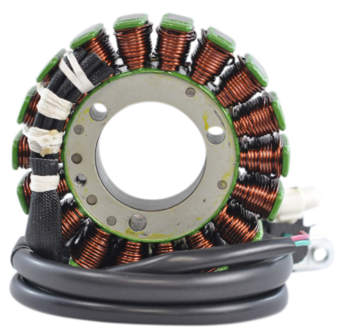 Stator generator for Polaris Outlaw ATV (450/525/IRS/525 S) with copper windings and green end caps, DGT Agri