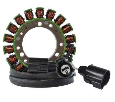 High Output Generator Stator for KRF750 Teryx/KVF750 Brute Force ATV, copper windings with green ends and black connector