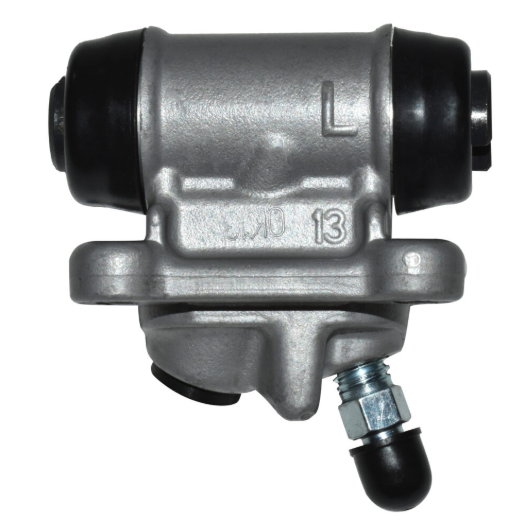 Brake cylinder for Honda TRX250 Recon/TE/TM by DGT Agri; silver metal with black fittings.