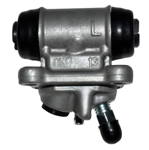 Brake cylinder for Honda TRX300 2WD by DGT Agri, silver metal body with black end caps