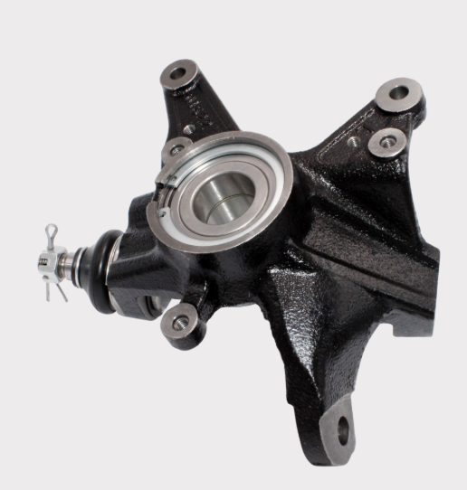 Steering Knuckle for Honda TRX420/500/520 by DGT Agri – black metal with bearing hub