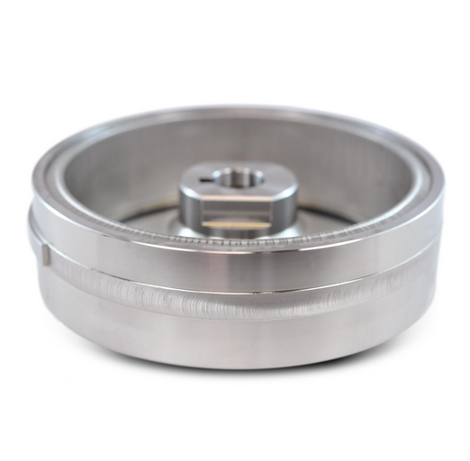 Flywheel by DGT Agri, metallic silver finish, for Suzuki LTA400/LTF400 and Arctic Cat 375/400