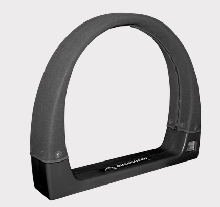 QuadGuard CPD & Mounting – Trax, black with foam-padded U-shaped guard by DGT Agri