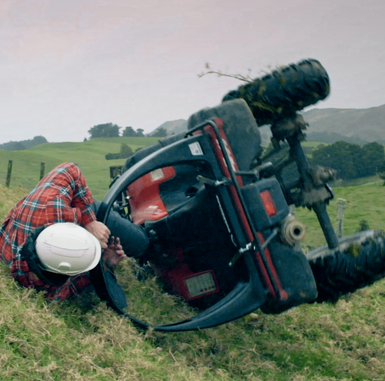 QuadGuard CPD & Mounting – Trax red by DGT Agri, agricultural protection device with mounting hardware